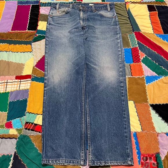 Vintage 1996 Levi’s 505 Nicely Faded Orange Tab Jeans 36Wx29L - Picture 1 of 8